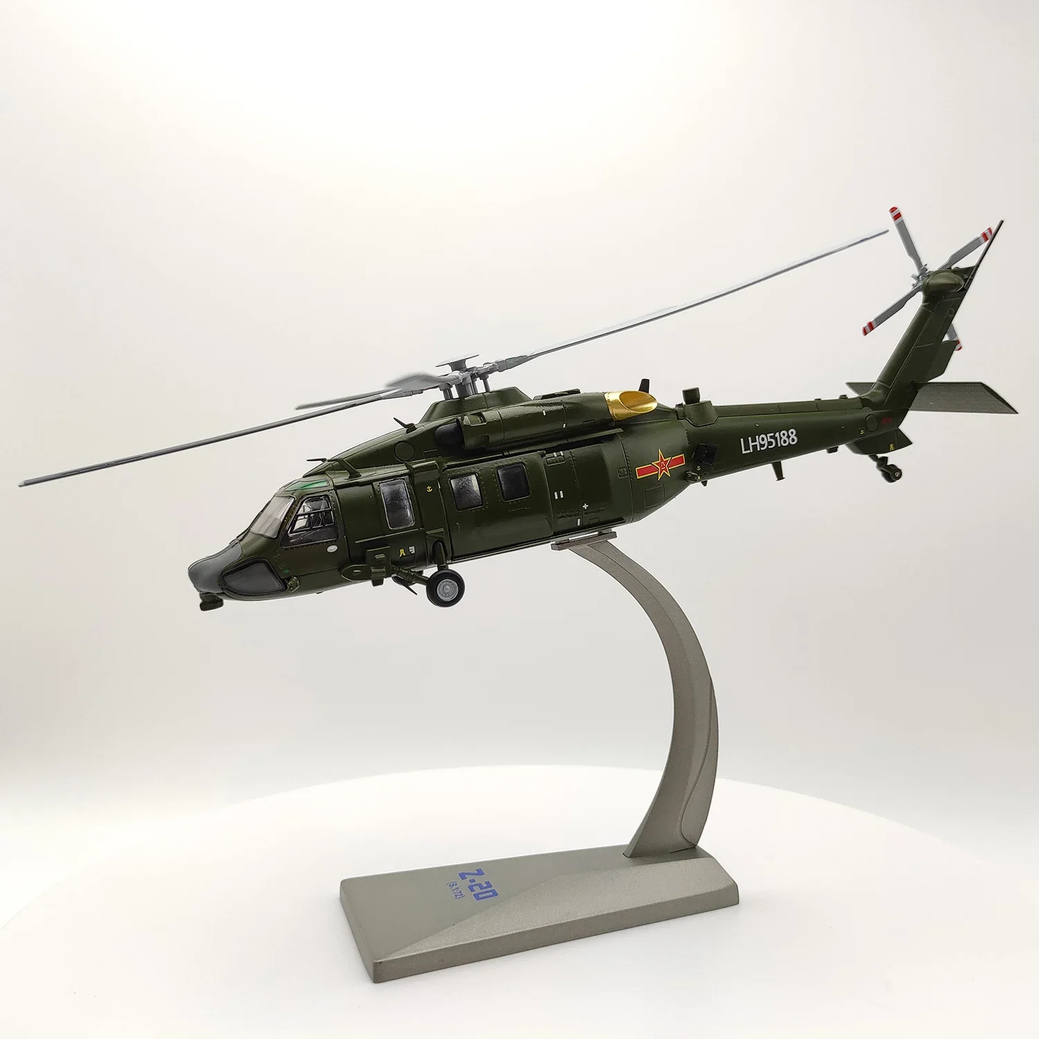 Diecast 1:72 Scale Z-20 LH95188 Tactical Utility Helicopter Military Combat Alloy Aircraft Model Collection Toy Gift Display