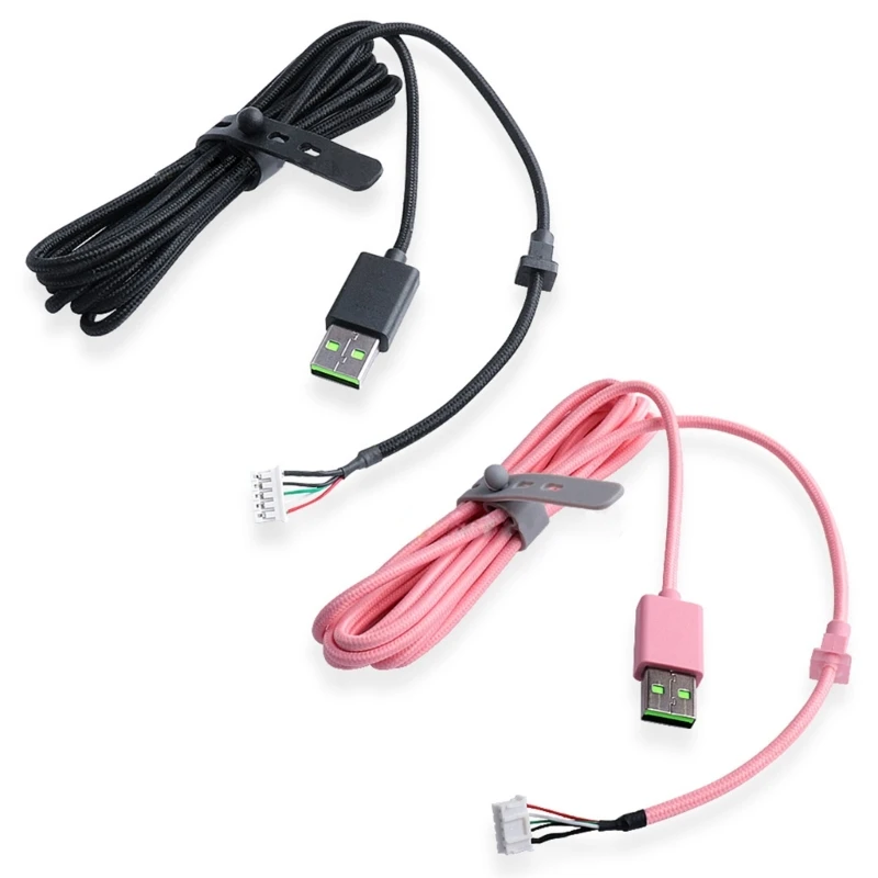 USB Charging Cable PVC Line Wire for Razer Kraken Ultimate / 7.1 V2 RGB / V3 Wired / Kitty Edition Headphone Part Repair F19E