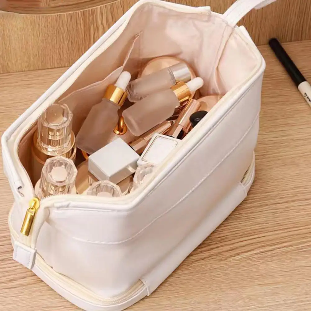 Fashion Cloud Makeup Bag Handle Waterproof Double Layer Large Capacity Storage Portable Cosmetic Bag