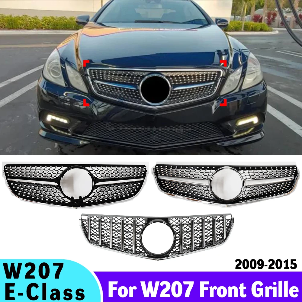 

For Mercedes C207 Coupe 2009-2015 Gloss Black AMG Style Front Bumper Grille Mesh Panel,Exterior Car Styling Modifications