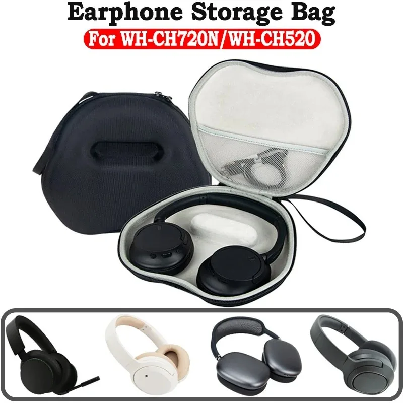 

Travel Protective Carrying Bag for Sony WH-CH720N/WH-CH520 Earphone Wireless Bluetooth Headphone Storage Headphone Hard EVA Case