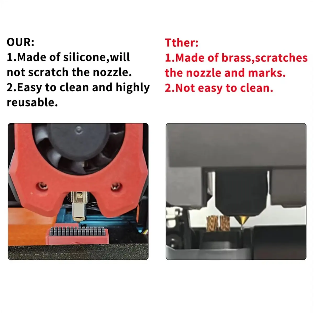 (B63C) For Voron 2.4 R2 Nozzle Silicone Brush 3D Printer Nozzle Cleaner Tool for VORON V2 3D Printer