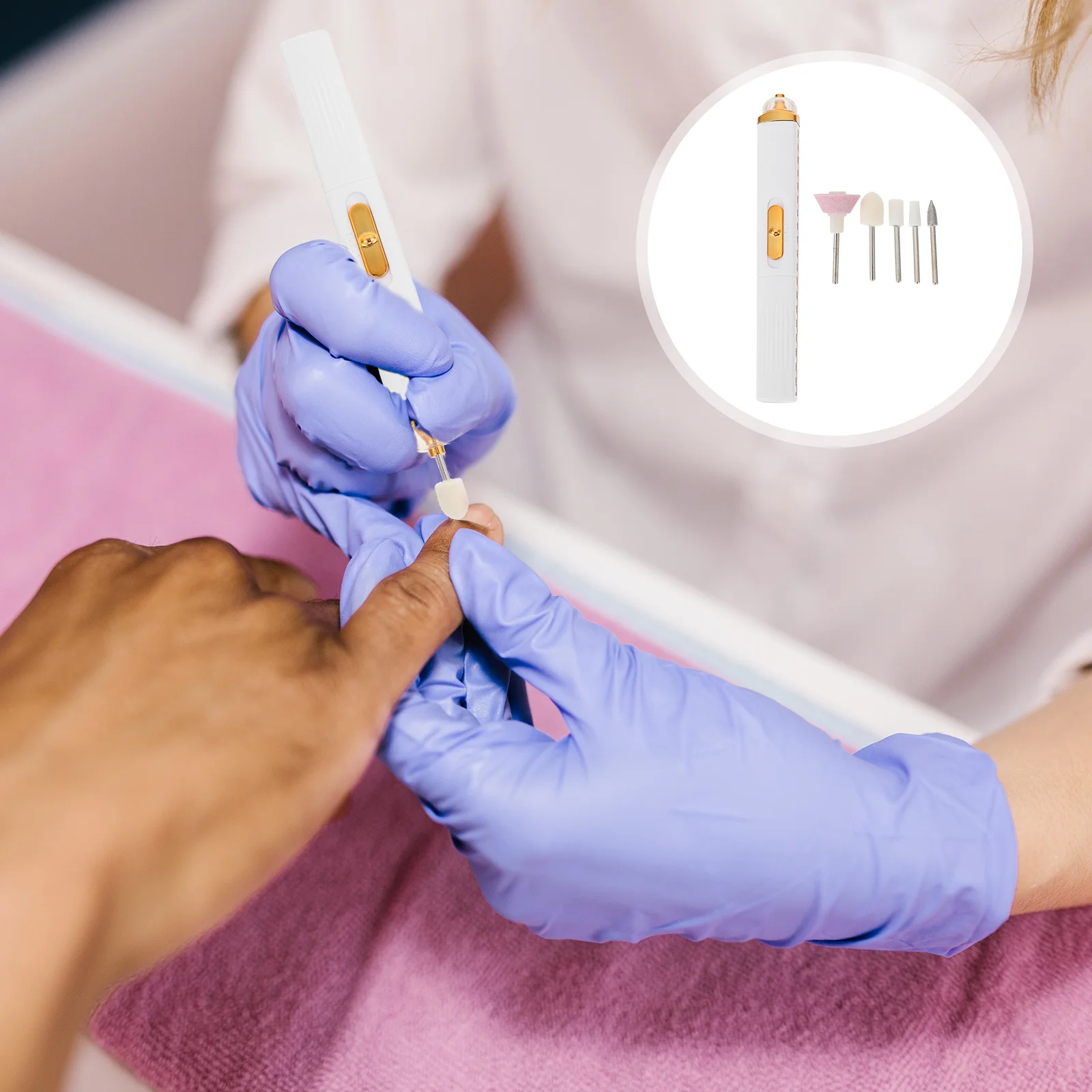 Taladro eléctrico para uñas, herramienta portátil para manicura y pedicura para uñas artificiales acrílicas, uso en salón en casa, pulido y pulido