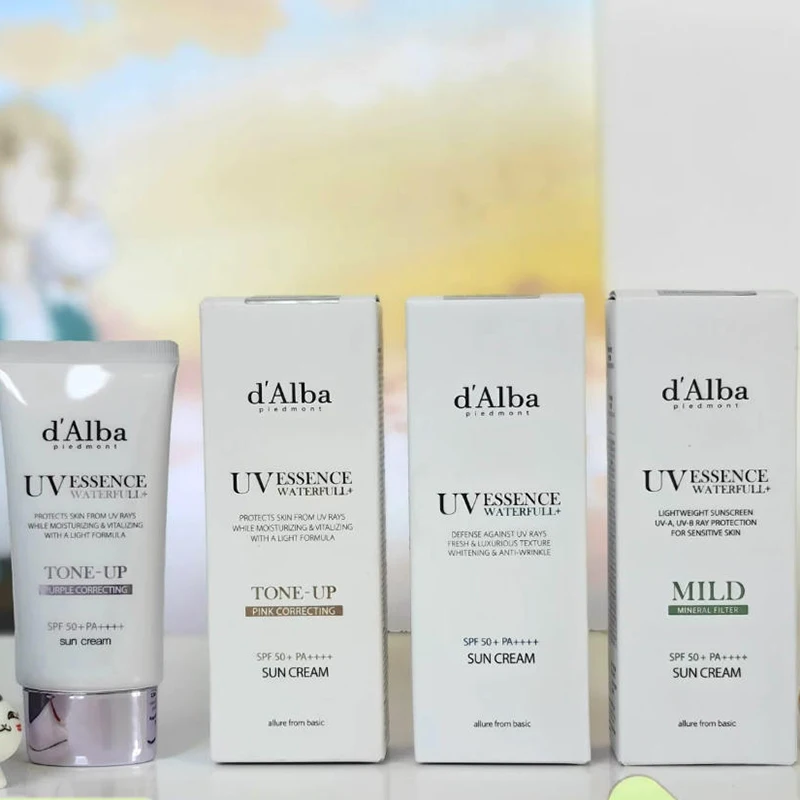 Protetor Solar Clareador D'Alba Brand UV Essence com Extrato de Trufa Branca, FPS 50+, Hidratante, Leve, Refrescante e Suave para Cuidados com a Pele
