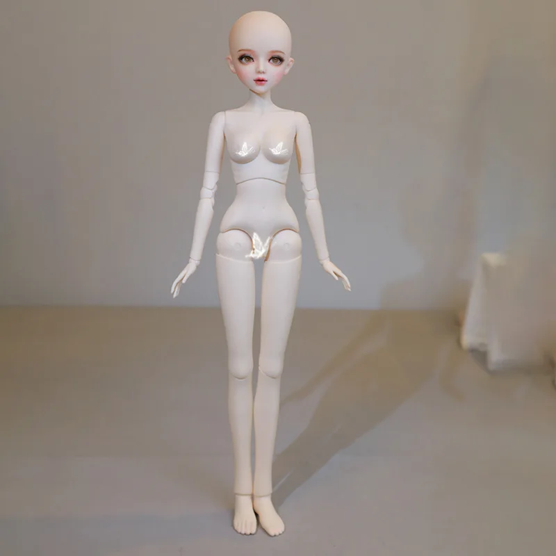 Nowy BJD Doll ciało pcv solidna konstrukcja 1/3 Bjd kobieta naga lalka zmieniające oczy włosy lalki makijaż Diy dziewczyny lalki zabawki prezent