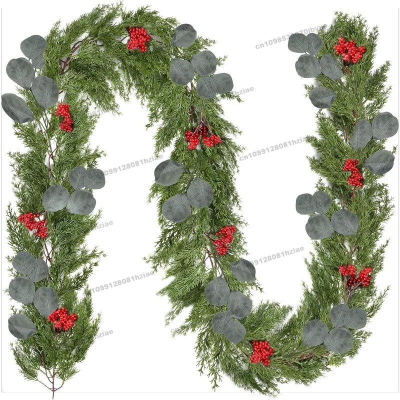 For Christmas Simulation Pine Needles Rattan Decoration Fireplace Christmas Decorations Wreath Christmas Tree Pendant