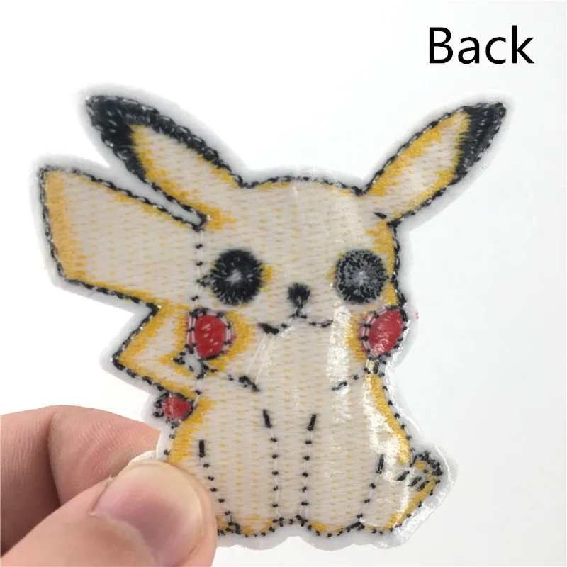 Neuer Pokemon-Stoff-Patch im 33-Stil, Charzard Pikachu, Kleidungsaufkleber, zum Aufnähen, Stickerei-Patches, Applikation zum Aufbügeln auf Kleidung, DIY