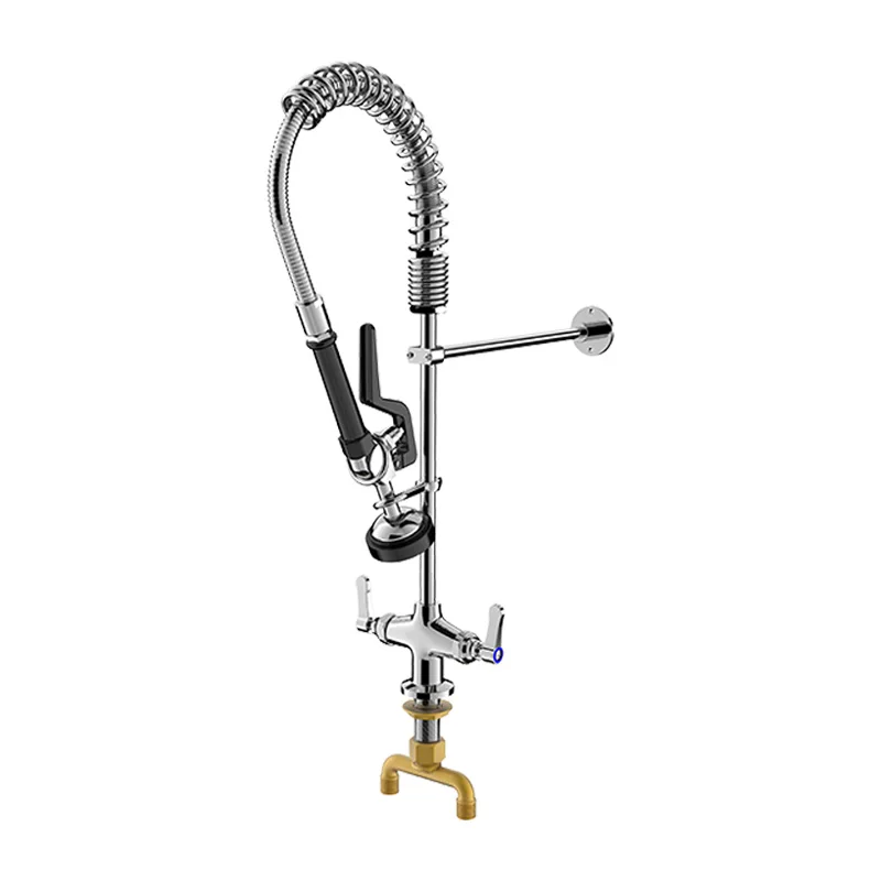 Milk tea shop flushing shower cafe desktop hot and cold mixed water with swinging high-pressure faucet