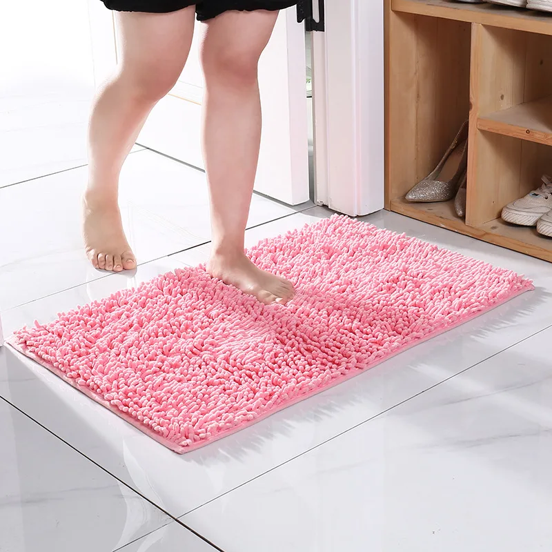 1 pz 50*80 Cm Tappetino da bagno antiscivolo Shaggy Durevole Tappeto da bagno per bagno Tappeto di peluche per vasche da bagno Pioggia assorbente