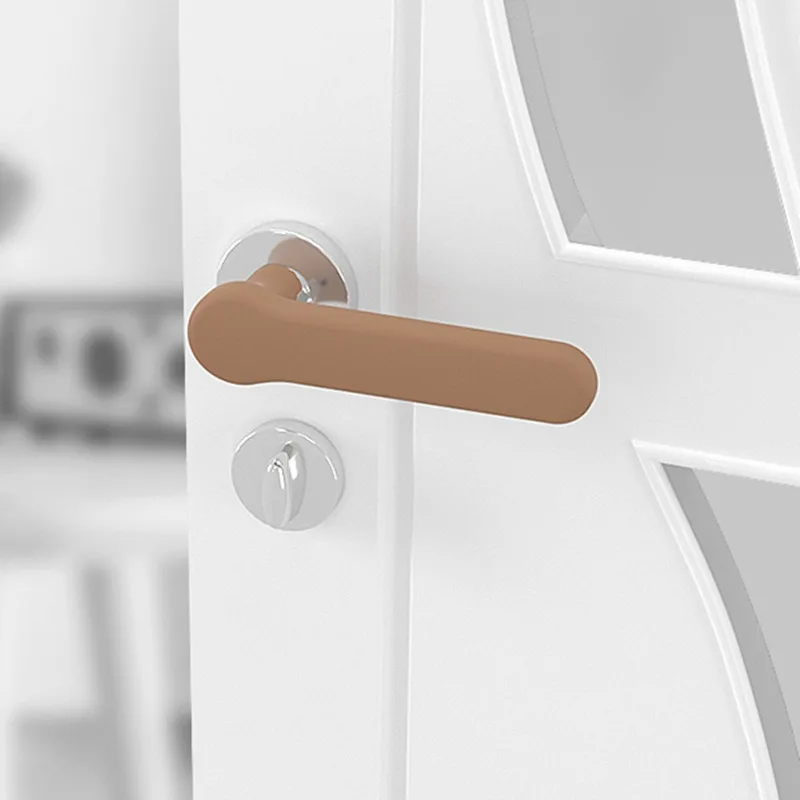 

1 шт., силиконовый защитный чехол для дверной ручки, противоударные дверные ручки, перчатки, противоугонные чехлы для дверной ручки комнаты