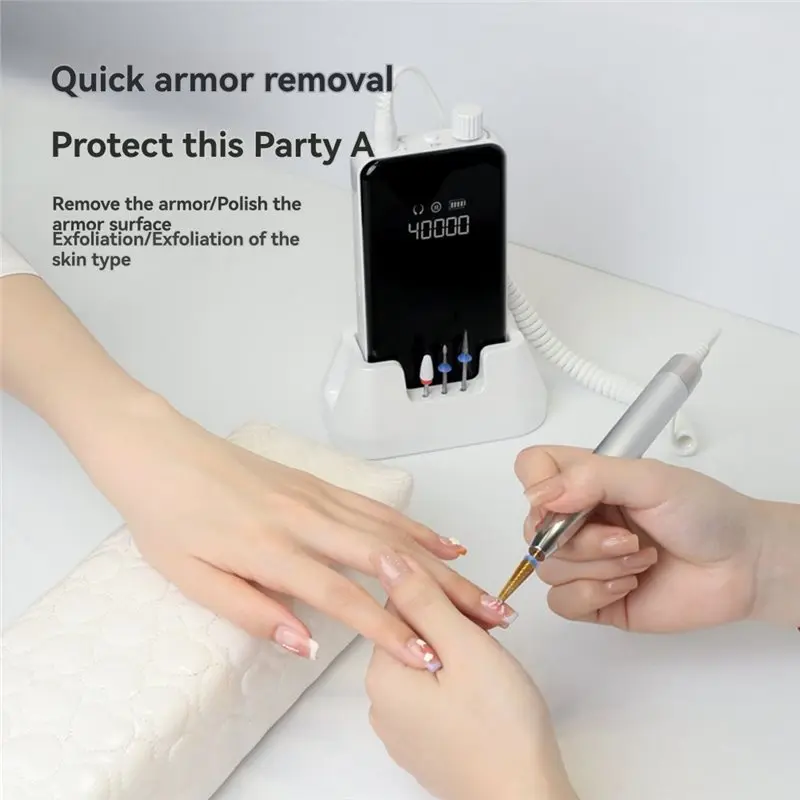 ポータブルネイルポリッシャーブラシレス電気ネイルサロンフィラーマシンアクリルジェル除去用(N研磨ツール(EU) EUプラグ)