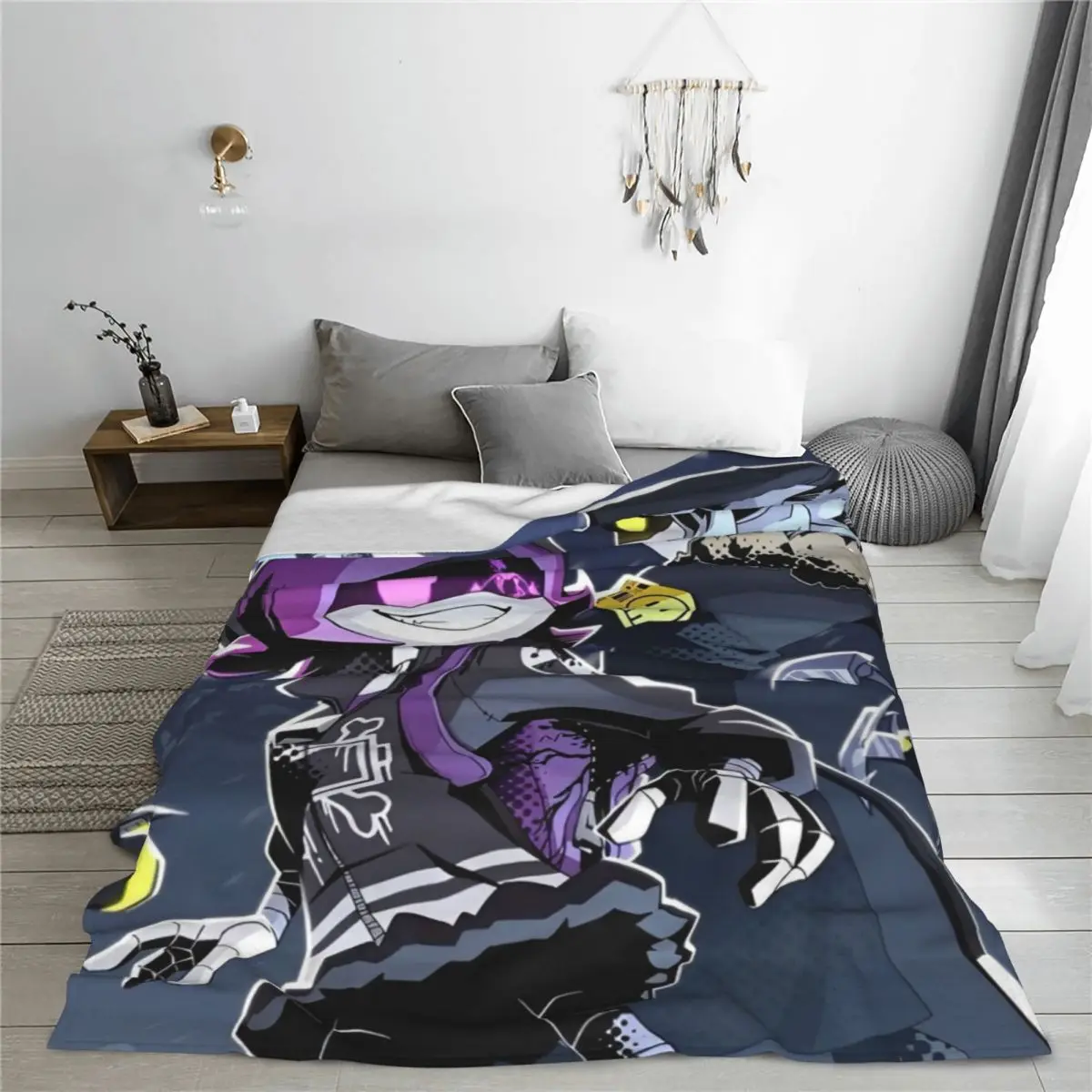 Murder Drones Cartoon Anime Blanket Fleece Printed TV Series Portable Soft Throw Blankets for Home Couch Bedspreads