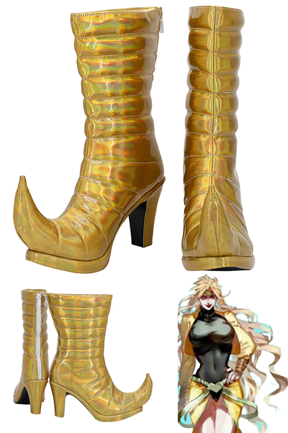 

Dio Brando Cosplay Fantasy Shoes Boots Anime JoJo Of Adventure Disguise Costume Accessories Women Footwear Prop
