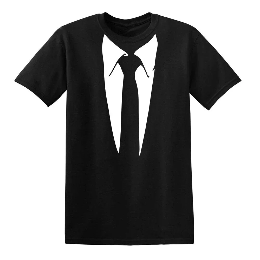 

Tuxedo Tie Fancy Dress Fun Gift Halloween T-shirt Fun Party Father's Day Shirt - Short Sleeve Crew Neck Fashion Breathable Top