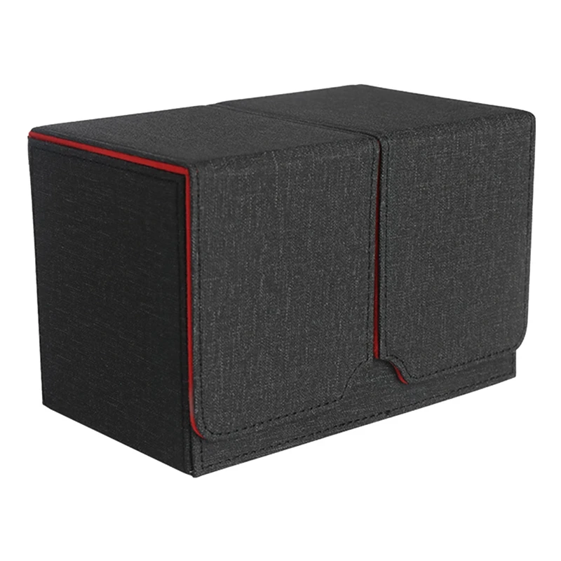 صندوق تخزين البطاقات القابل للتجميع، منظم حمل البطاقات لأكثر من 160 بطاقة باللون الأسود