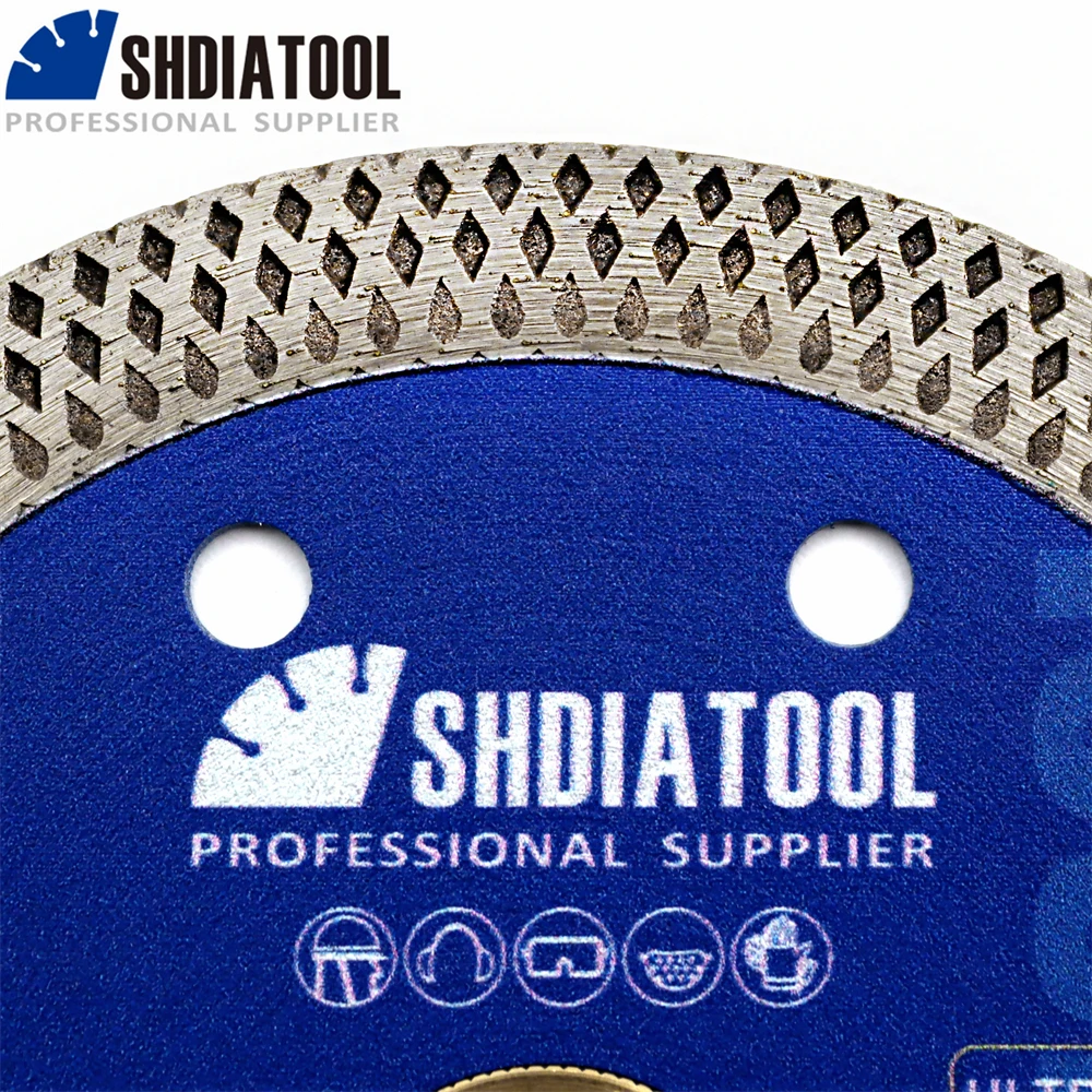 SHDIATOOL 2pcs 115mm Superthin Saw Blades Set Diamond Mesh Cutting Discs For Tile Porcelain Marble Ceramic Quartz Cutter Plate