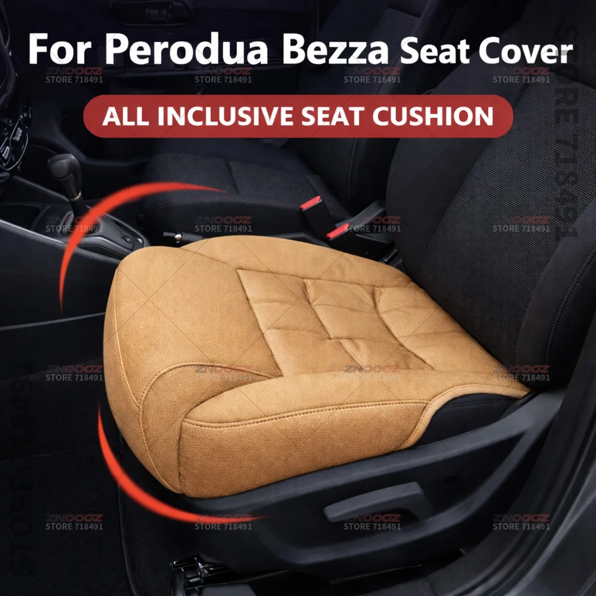 

Car Seat Leg Support Extension Seat Cover Memory Foam Extender Cushion Interior Accessories For Perodua Bezza