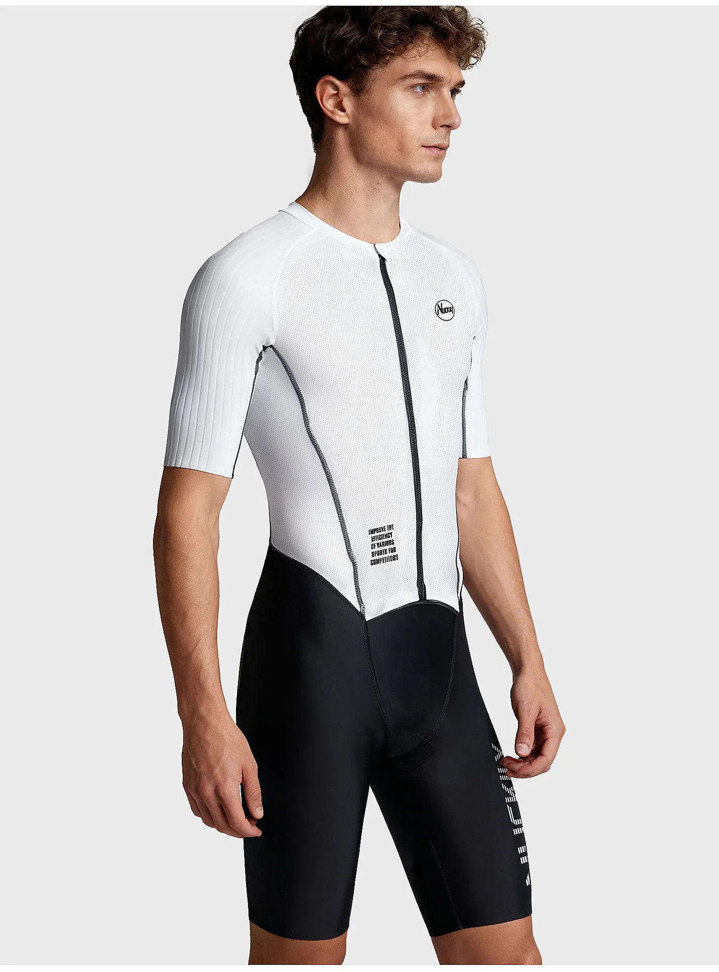 NUCKILY Herren Triathlon-Anzug Ironman Trisuit Ärmellos Radfahren Laufen Schwimmen Einteiliger Kompressionsanzug Schnelltrocknend Aero Rennanzug Pro – Detail 18