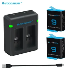 Battery for Gopro Hero 9 Black Batteries Camera Accessories 1800mAh for Gopro Hero 10 11 12 Battery Charger