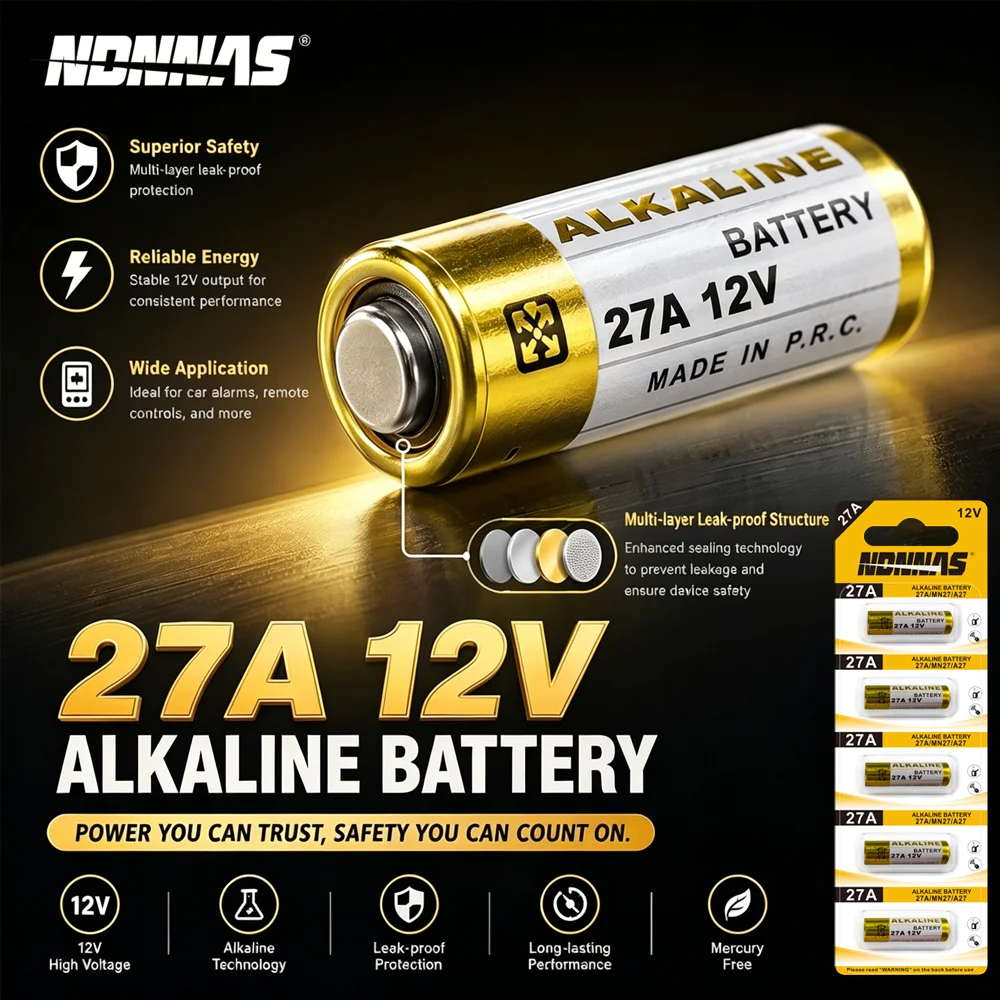 2-100Pcs 27A 12V Alkaline Battery A27 G27A MN27 MS27 GP27A L828 V27GA K27A VR27 R27A For Doorbell Car Key Fob Remote Gamepad Fla