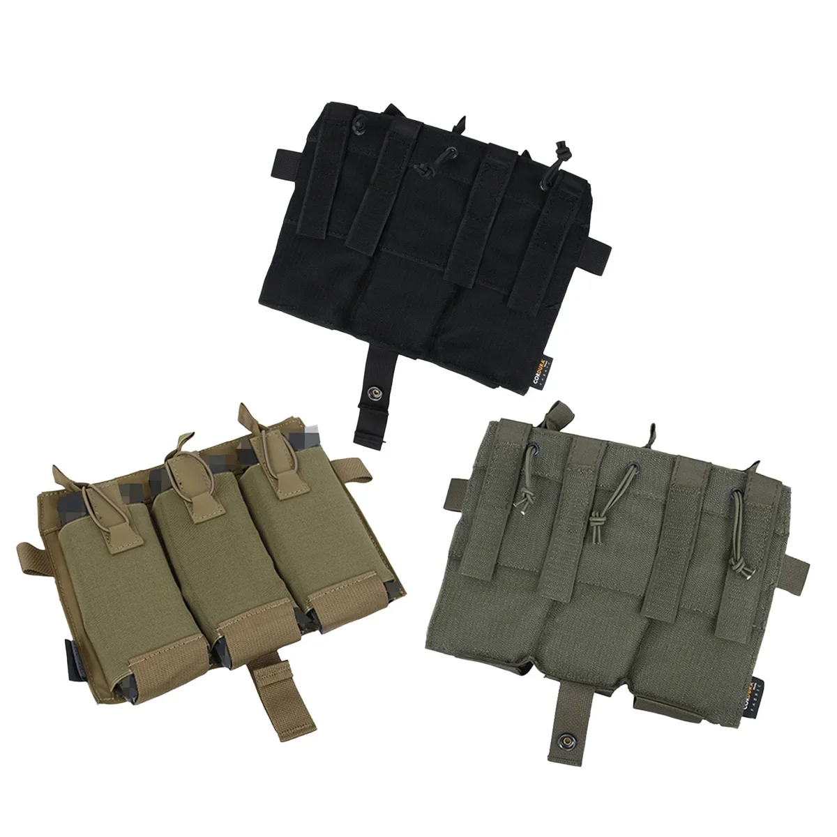 Black TMC  Tacticas Molle M4 Triple Mag Pouch Bag  For Tactical Vest Jpc2.0 AVS SPC Front Panel