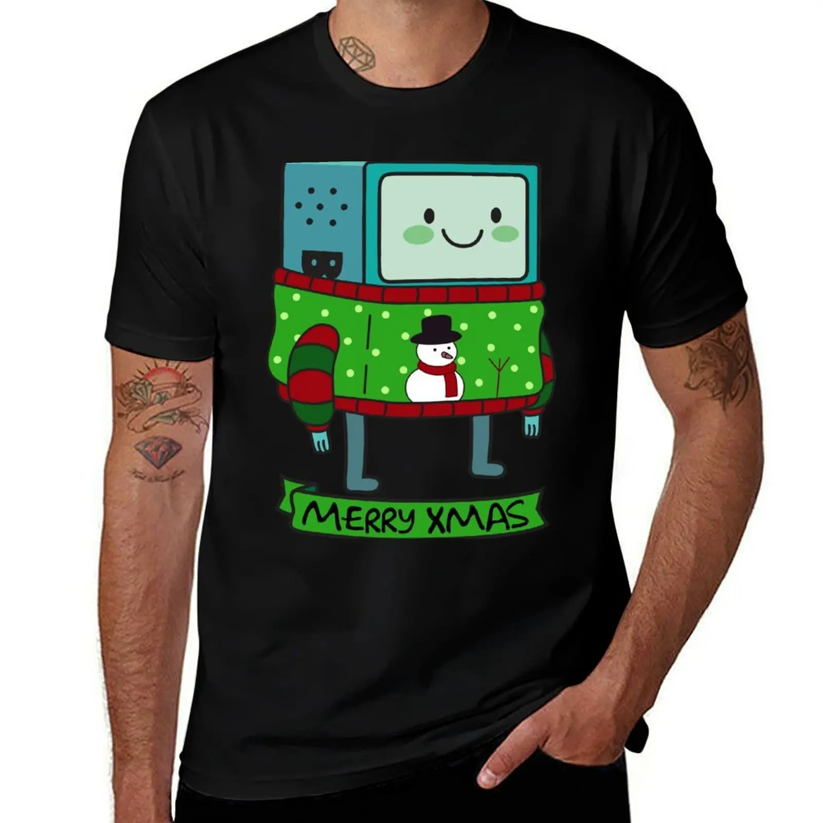 

BMO Xmas T-Shirt plus sizes plus size tops anime figures mens graphic t-shirts hip hop
