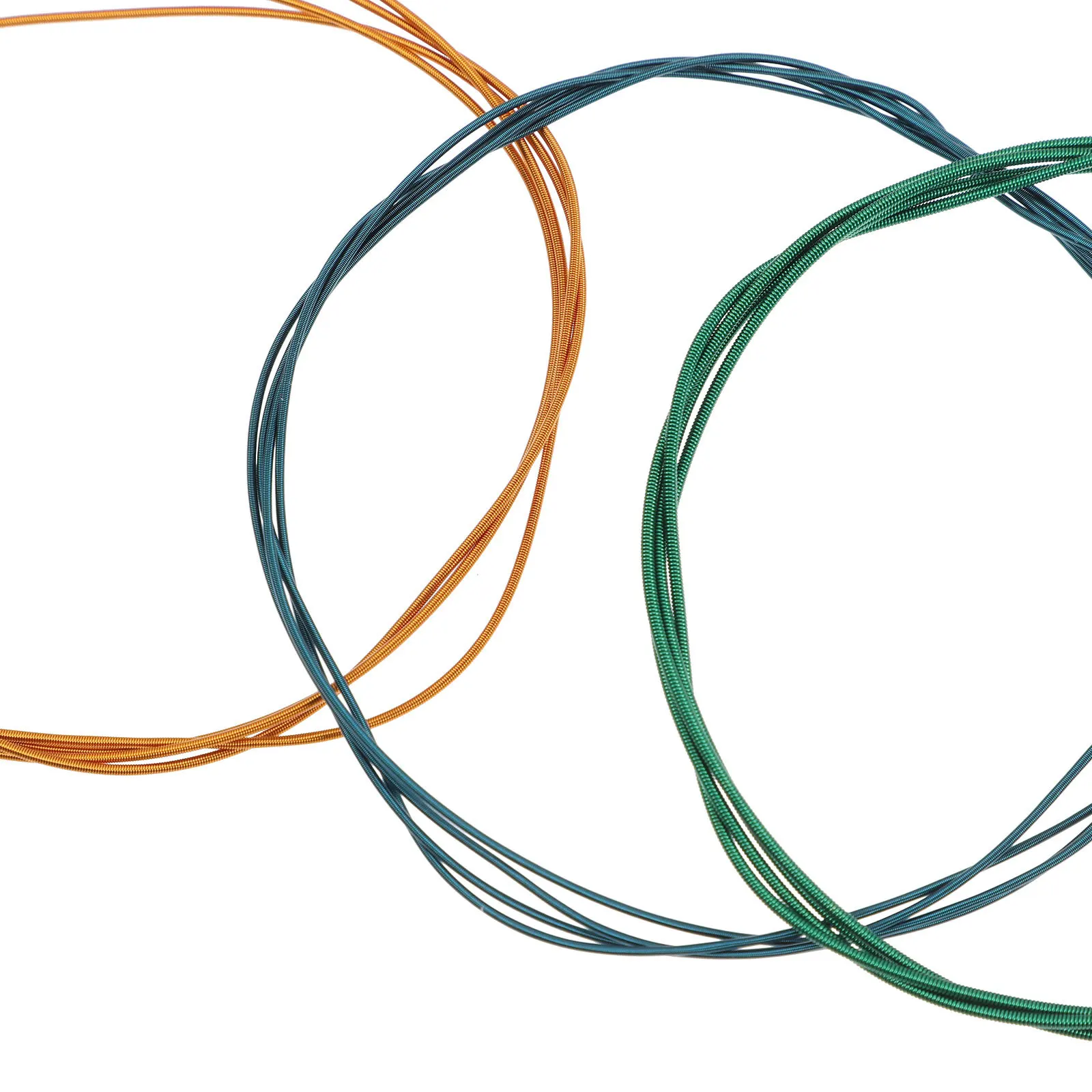 

6pcs Colorful Guitar Strings Acoustic Medium Gauge Metal Material High Resonance For Classical Instrument Clear Sound