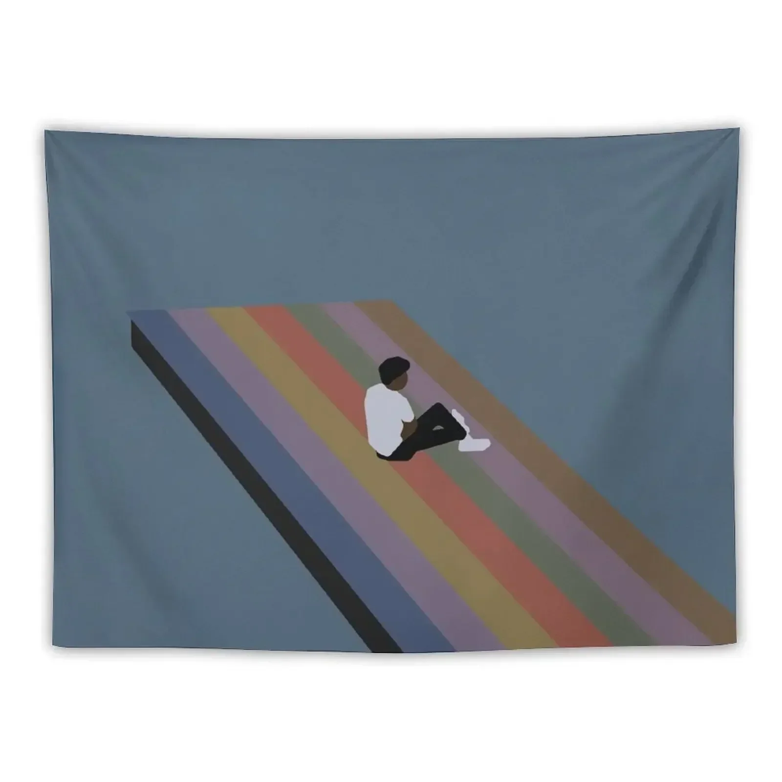 

the melodic blue minimal album cover Tapestry House Decorations Outdoor Decor Wall Hangings Decoration Tapestry