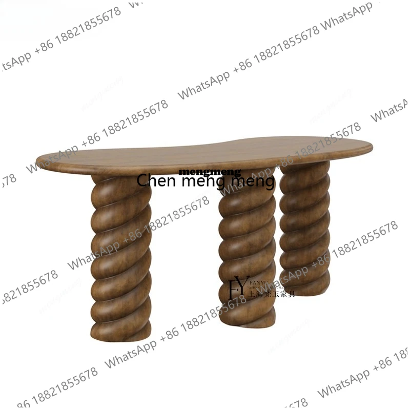 D80 Medieval designer home study solid wood desk French retro art high-end desk writing desk