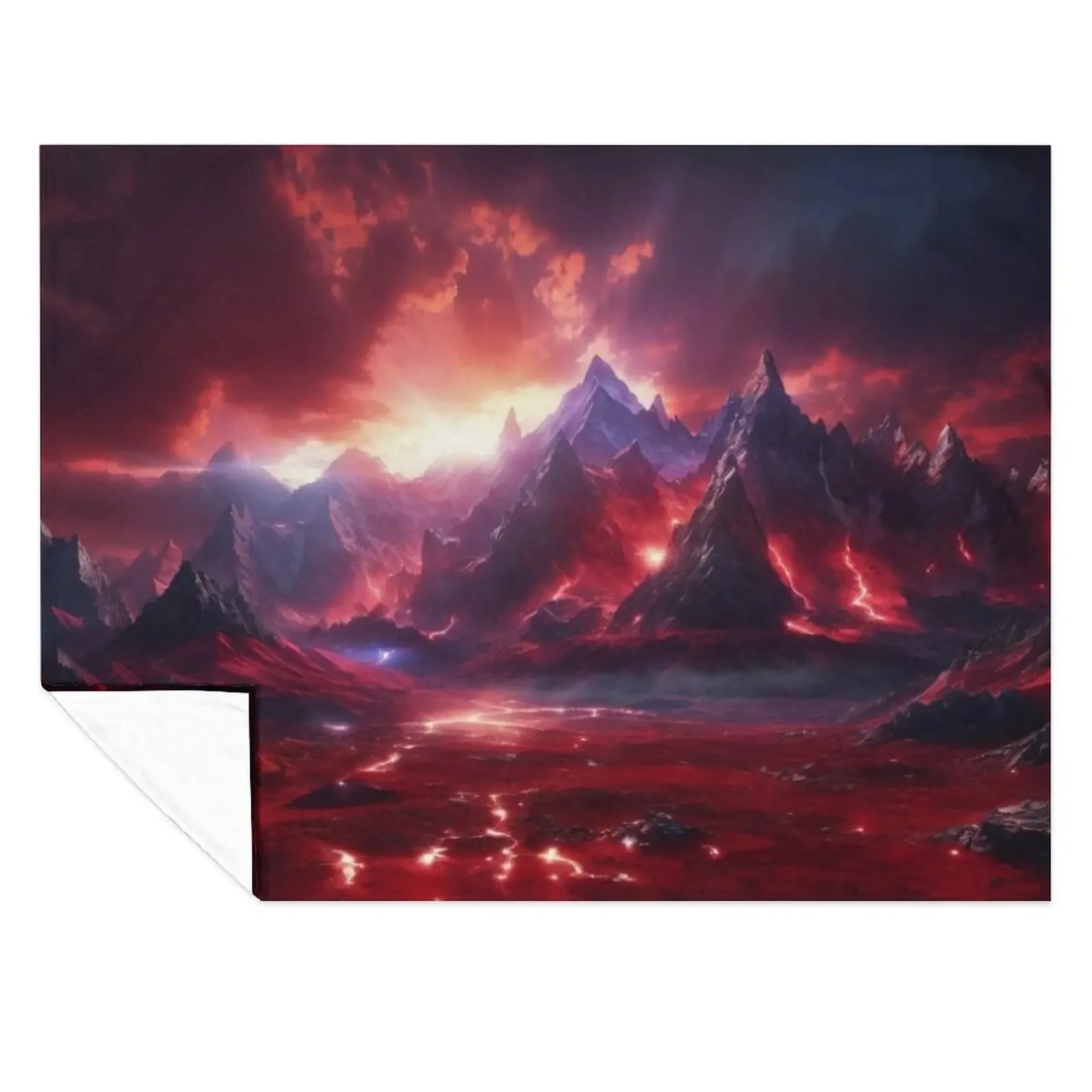 

Mountain - Fantasy Land Series Reimagined Artwork Throw Blanket Soft Big warm winter Luxury Throw Hairys Blankets