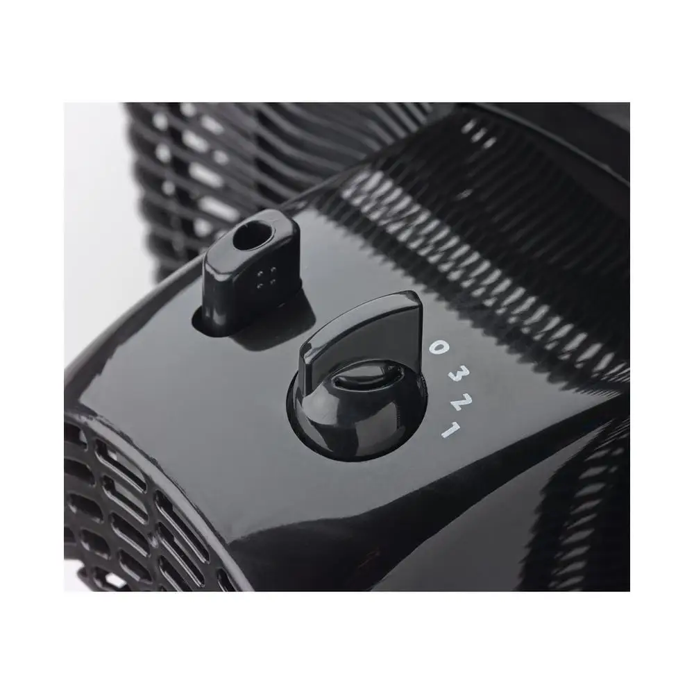 مروحة طاولة متأرجحة 12 بوصة 3 سرعات، مروحة تبريد محمولة مع رأس خلفي مائل، مثالية للاستخدام المنزلي والمكتب الداخلي، عبوة من قطعتين