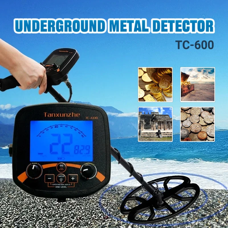 TC-600 Underground Metal Detector 19.2KHZ High Sensitivity Pinpoint For Archaeology Exploration Gold Silver Old Metal Objects