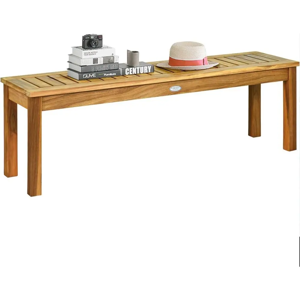 

52 Acacia Wood Outdoor Bench for Patio, Dining, Entryway, and Garden Use