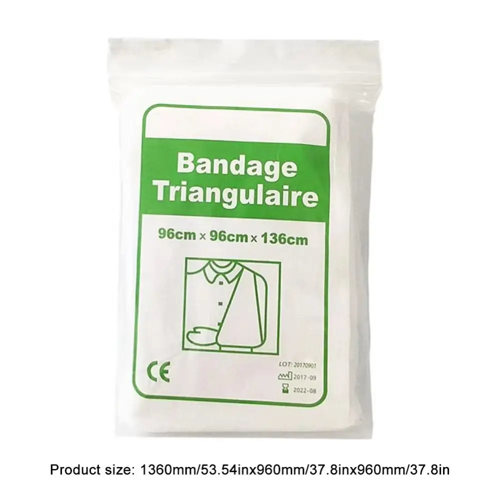 10Pcs Non-Woven Hemostatic Kaolin Gauze Z Folding Fracture Fixation Stop Bleeding Gauze Arm Wrapping 10Pcs Triangular Bandage view 3