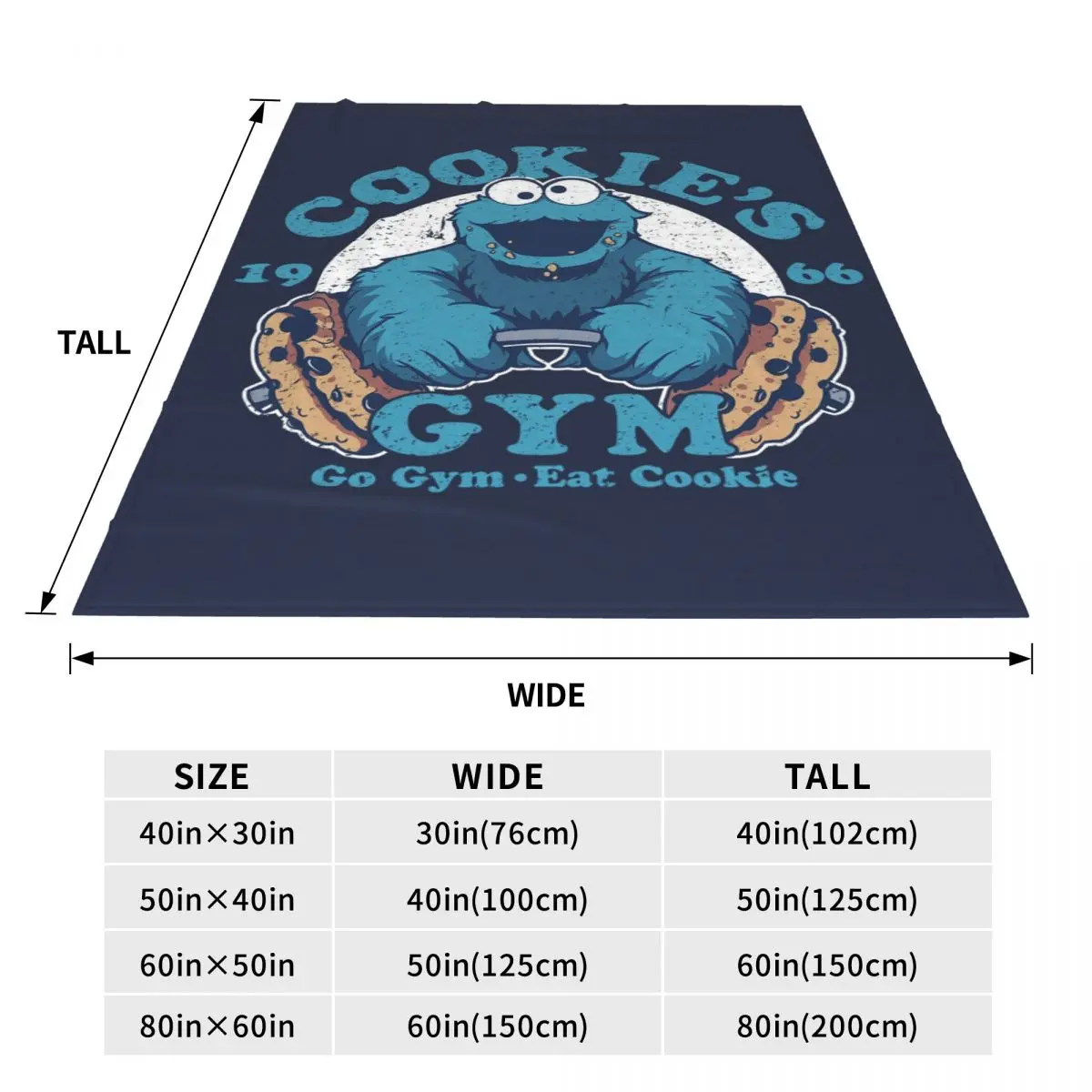 Cookie Monster Blanket Soft Warm Flannel Throw Blanket Bedspread for Bed Living room Picnic Travel Home Sofa