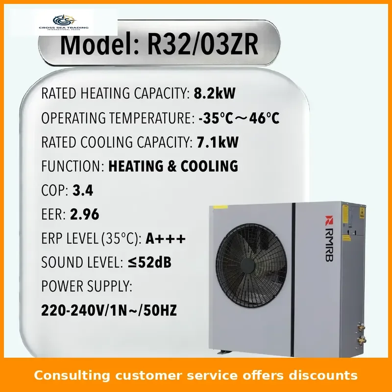 R32/03ZR/8.2 kW All-in-One Heat Pump Hot-Selling A+++ WiFi Controlled High-Efficiency Unit with CE and CB Certifications