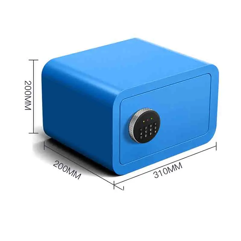 All-steel recessed wall safe, compact electronic bedside safe for home use, suitable for concealed in-wall installation.