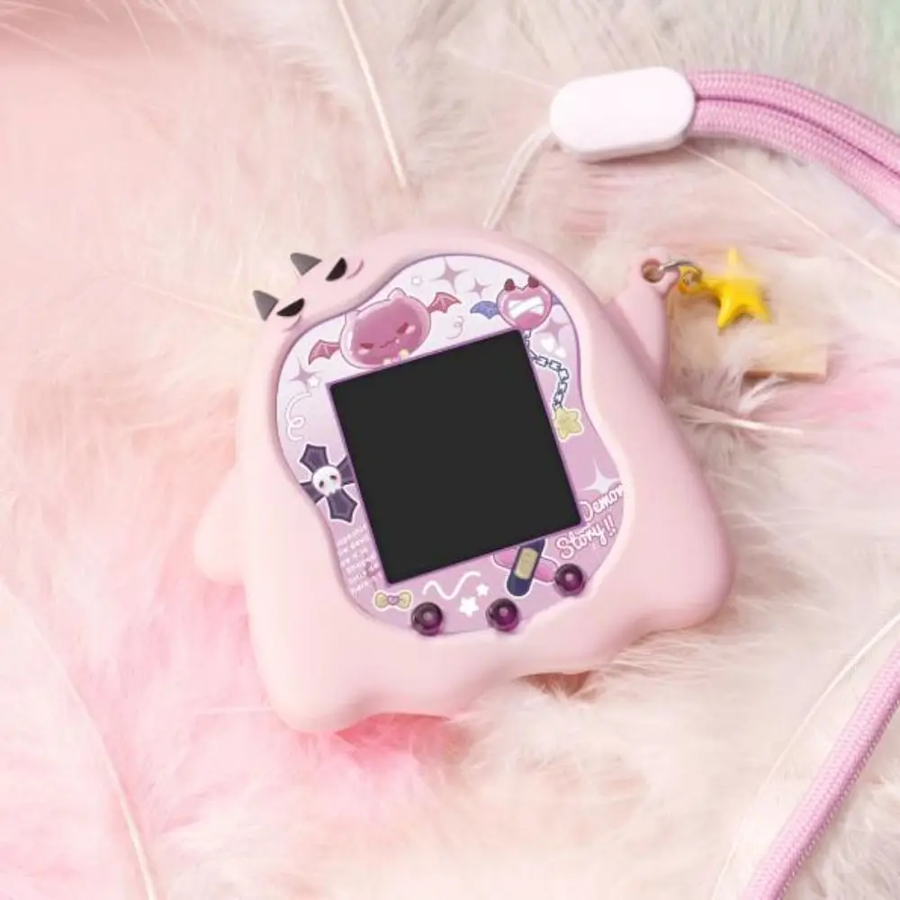 실리콘 게임 콘솔 보호 케이스 초박형 낙하 방지 만화 보호 커버 글로우 데빌 타마고치 유니용 미끄럼 방지