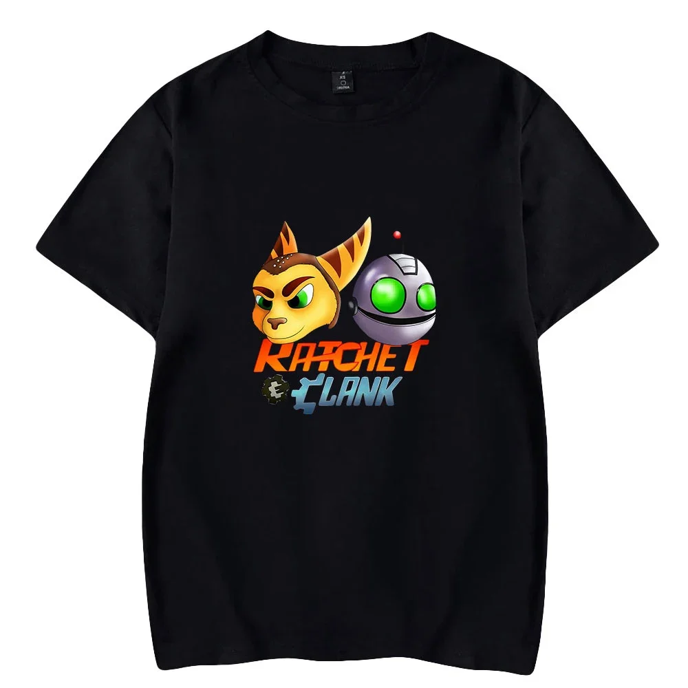 Ratchet and Clank Oversized T Shirt Women Men Summer Crewneck Short Sleeve Cotton Funny Tshirt Graphic Tees Harajuku Tops