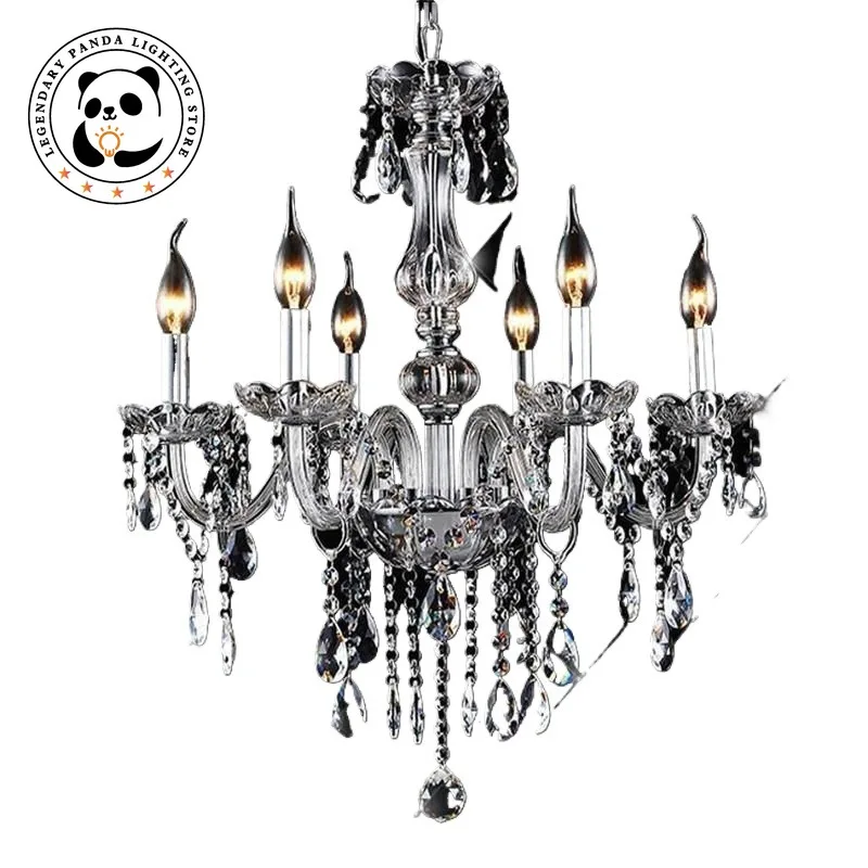 

European Creative Pendant Light Vintage Luxury Crystal Chandelier Dinging Room Parlor Bedroom Villa Hotel Lobby Indoor Art Decor