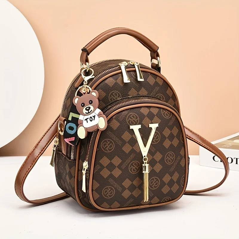 New Luxury Designer Women's Backpack Trend Travel Backpack Simple and Fashionable Single Shoulder Diagonal Cross Bag Handbag