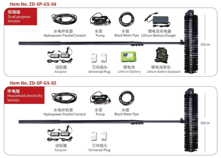 Zhenda Effortless Maintenance Solar Panel Cleaning Brush Roller Brush Washing Machine Equipment