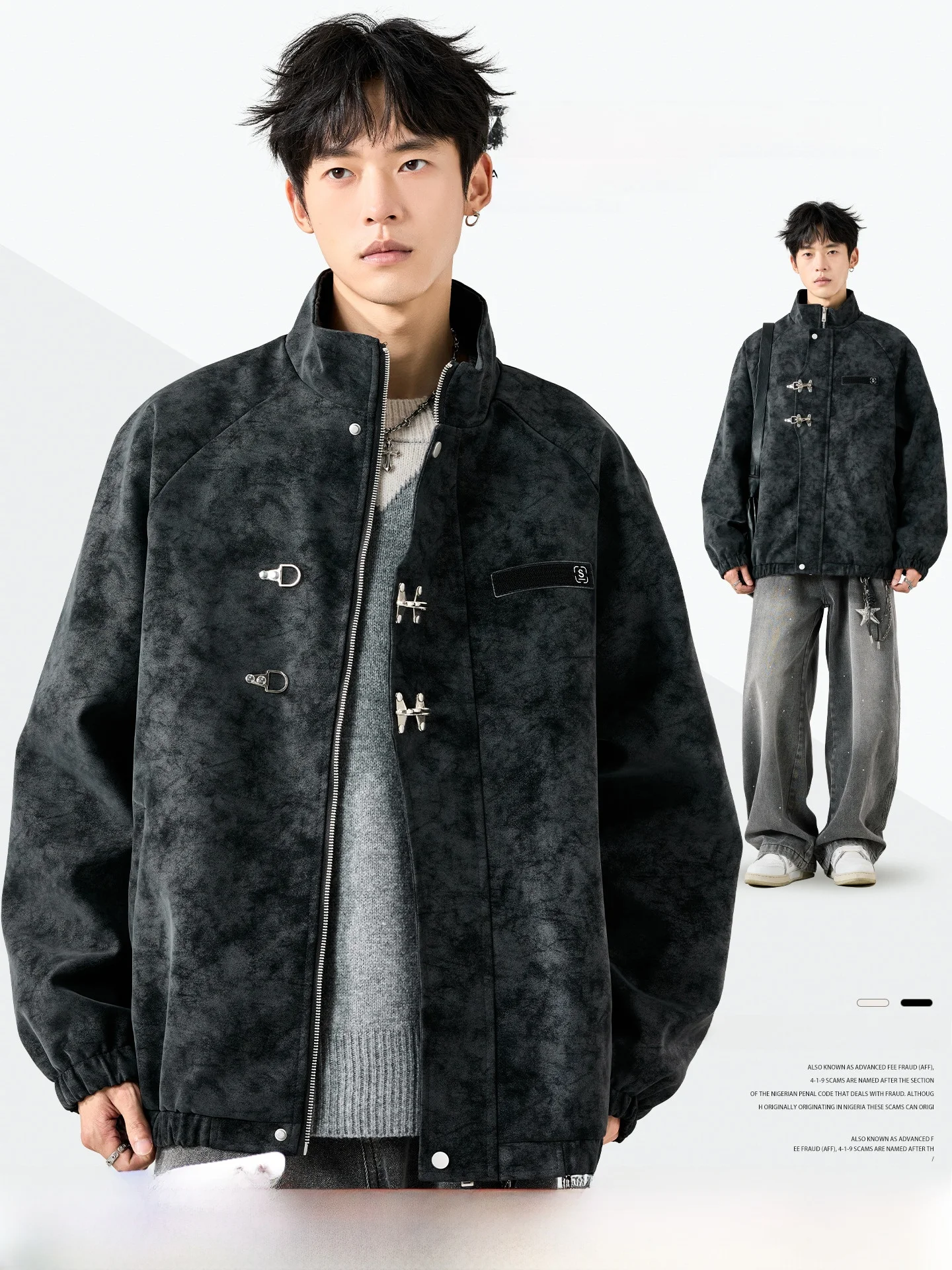 

Мужское мотоциклетное пальто Jaet, осень-зима, воротник-стойка, искусственная кожа, пальто с пуговицами Faion Urban, свободная посадка