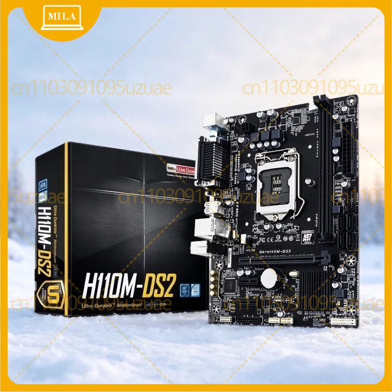 For Gigabyte H110M-DS2 LGA1151 Mainboard DDR4 With 9Pin COM Serial Printer Port