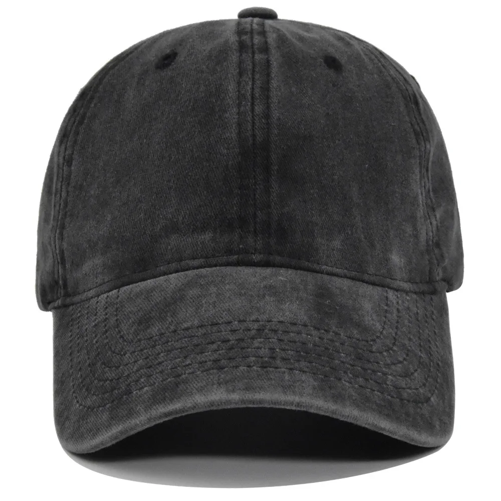 Sunscreen Water Washed MEN'S Baseball Cap with A Small Face, Retro Distressed and Versatile Trendy Duck Tongue Hat, MEN'S Big He 2
