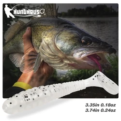 HUNTHOUSE t-tail soft bait shad soft lure 5pcs/lot  fishing silicone bait for bass zander lure Wobbler Pesca LW212 easy shiner