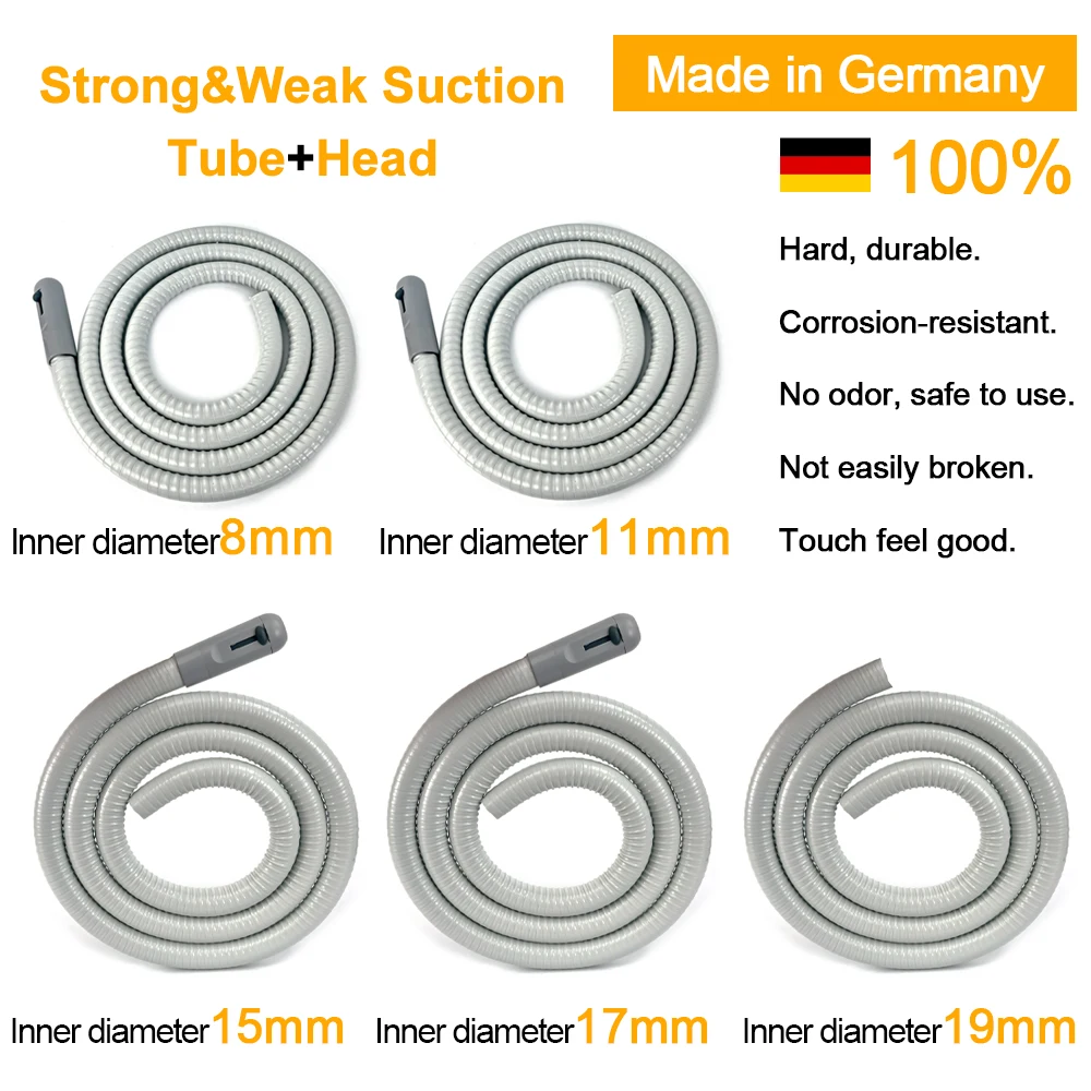 Germany Made Dental 1.7m/Piece High Quality Dental Strong Suction/Weak Suction Tube Hose Pipe for Dental Unit Suction Unit