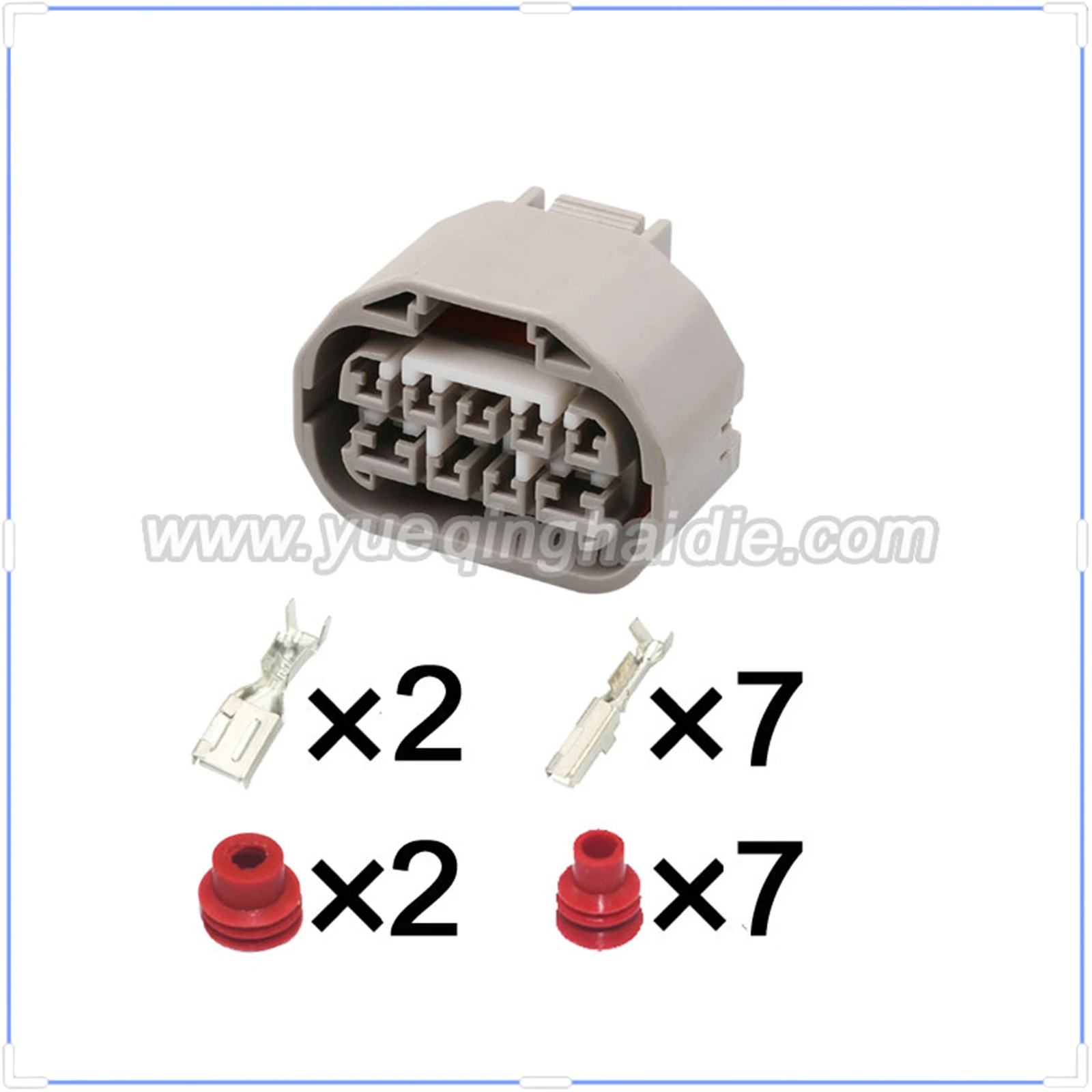 9 PIN Connector Waterproof 2.2mm 4.8mm Female Connectors Cable Socket Wiring Harness 7283-1296-40 For Toyota