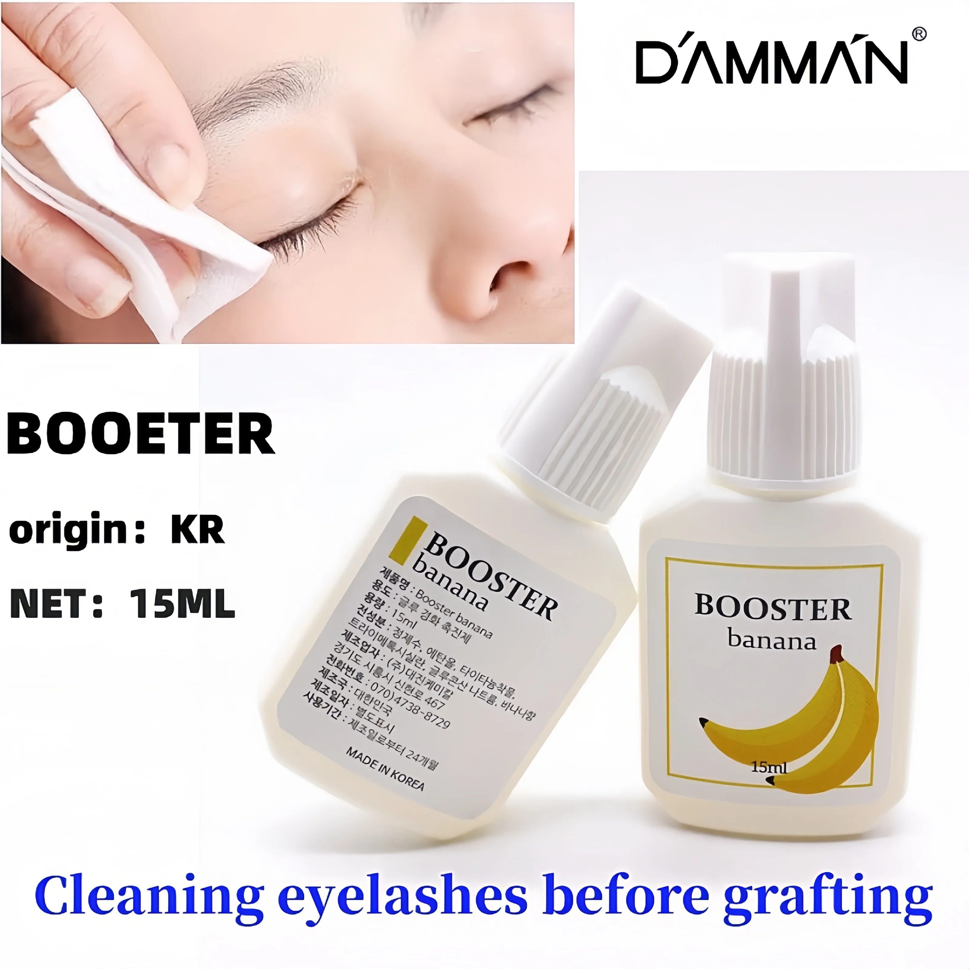 3 Bottles Sky Booster 15ml  Super Bonder Lash Glue Primer For  Eyelash Extension Cantaloupe Strawberry Banana Mango Cosmetics