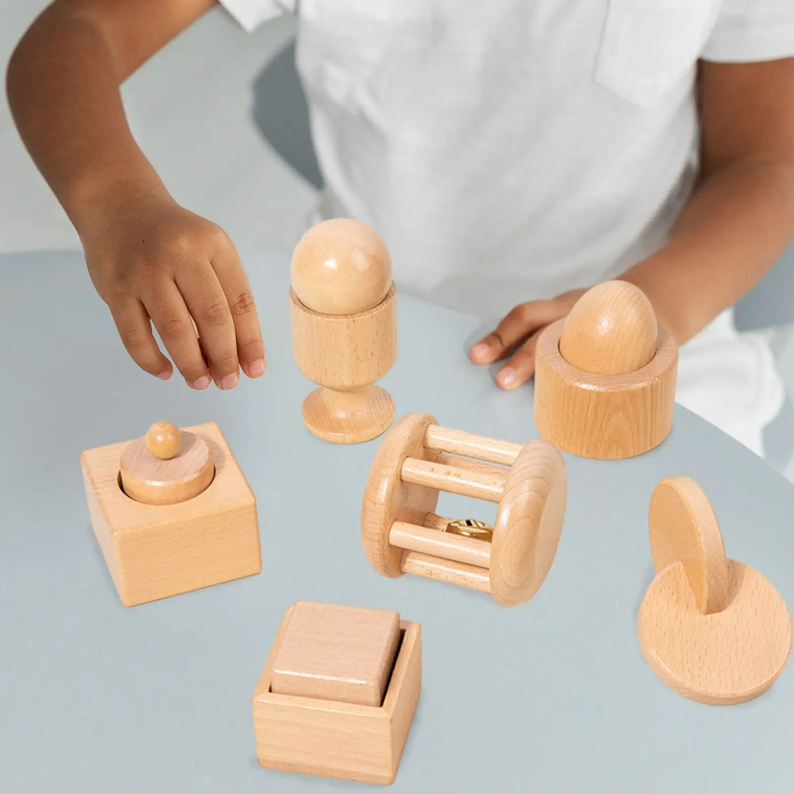 

6x Wooden Baby Toys Egg Cup Puzzle for Birthday Gift Thanks Giving Day